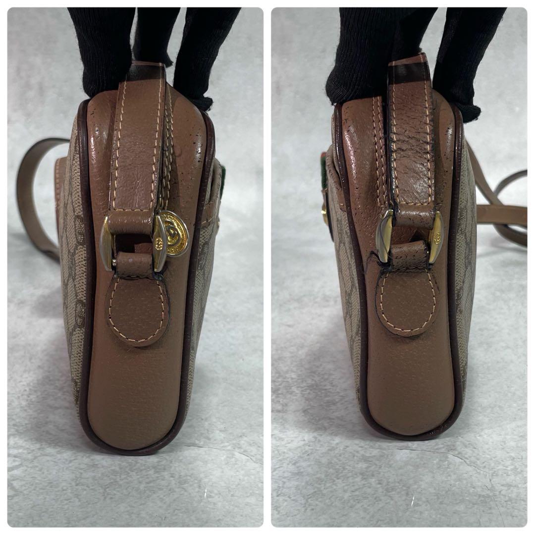 Gucci GG Sherry Line Shoulder Bag Brown Leather — view 7