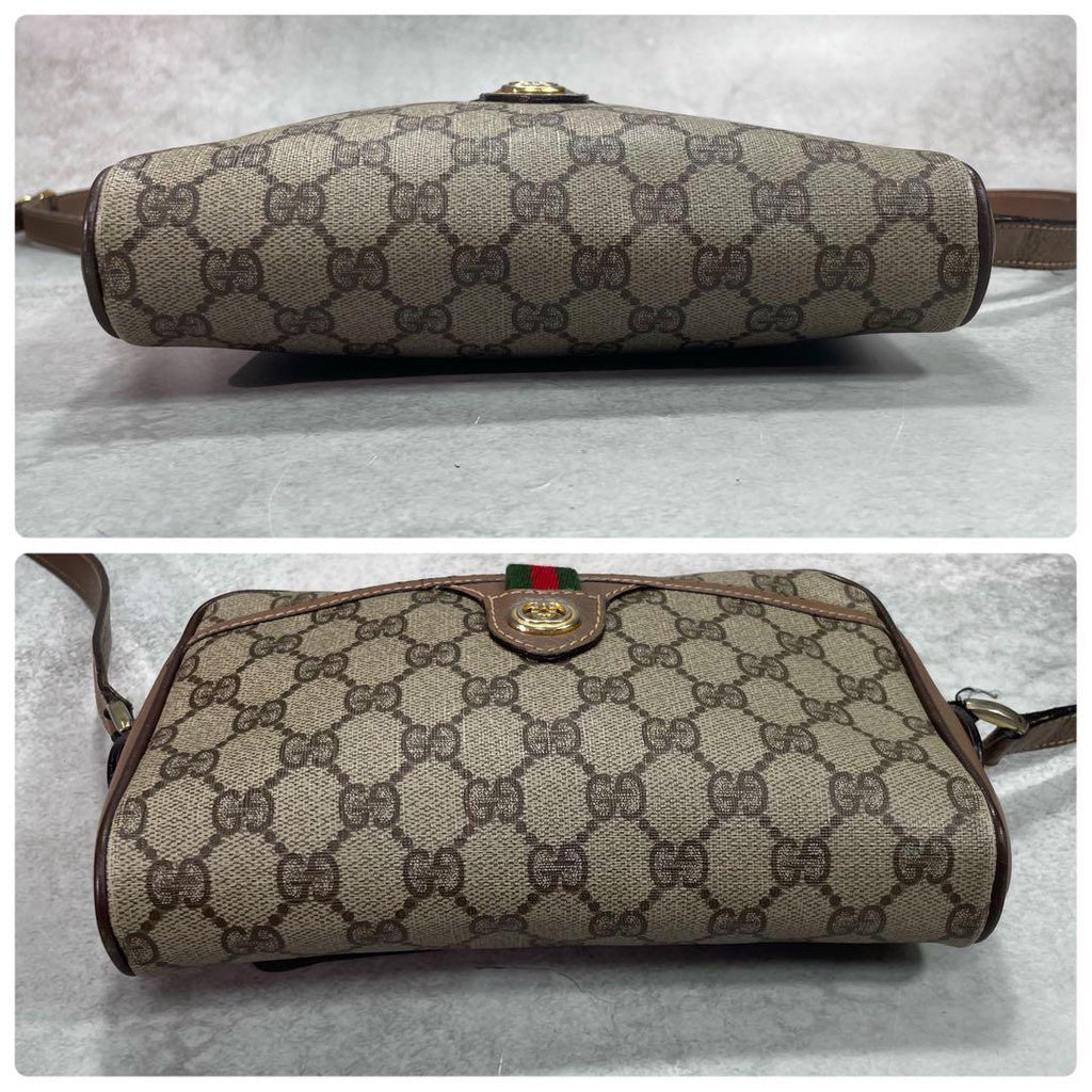 Gucci GG Sherry Line Shoulder Bag Brown Leather — view 8