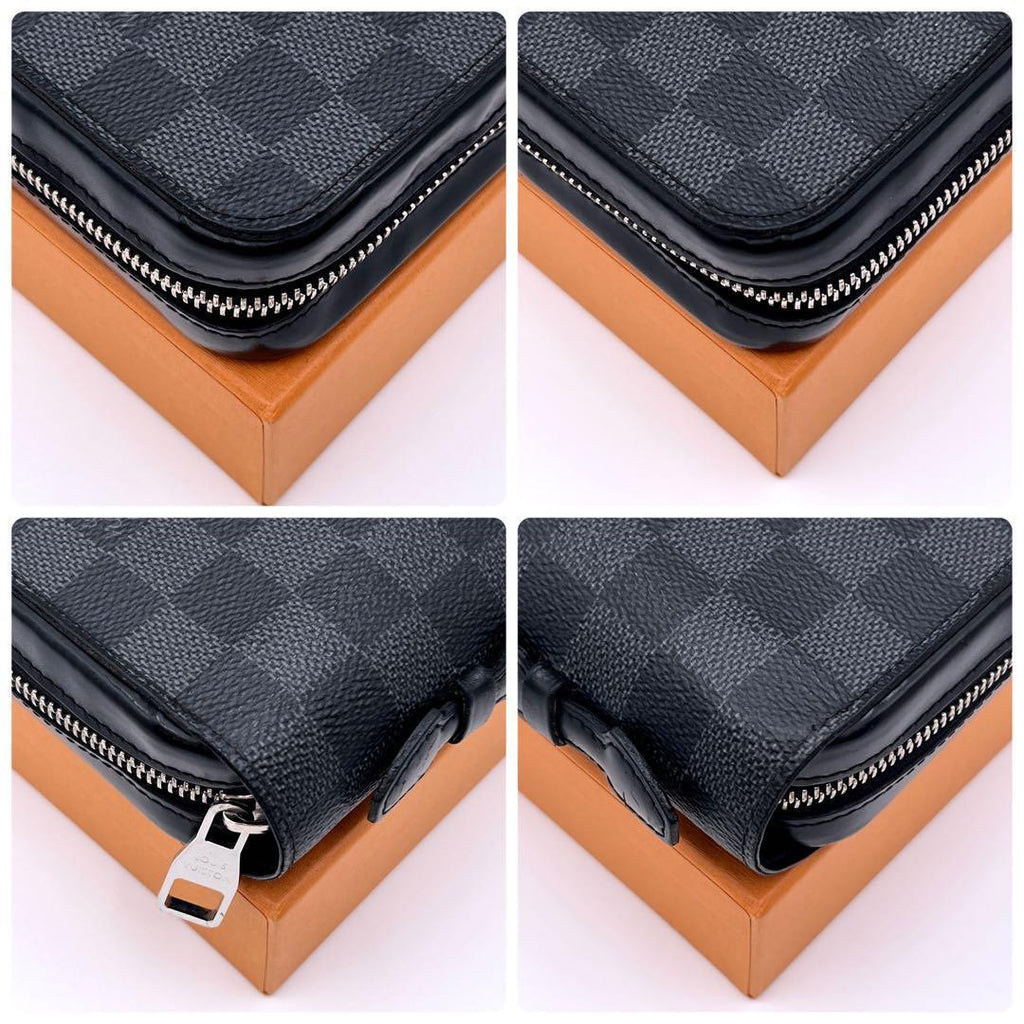 Louis Vuitton Damier Graphite Zippy XL Wallet Black Smartphone — view 8