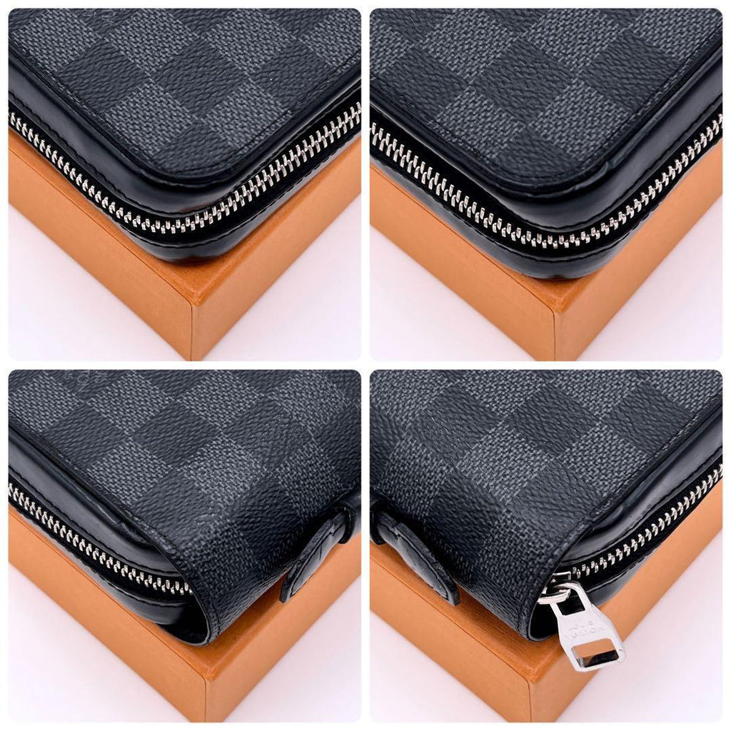 Louis Vuitton Damier Graphite Zippy XL Wallet Black Smartphone — view 9