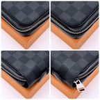 Louis Vuitton Damier Graphite Zippy XL Wallet Black Smartphone — view 9