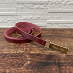 Chanel Leather Gold Buckle Logo Narrow Belt Bordeaux — view 2