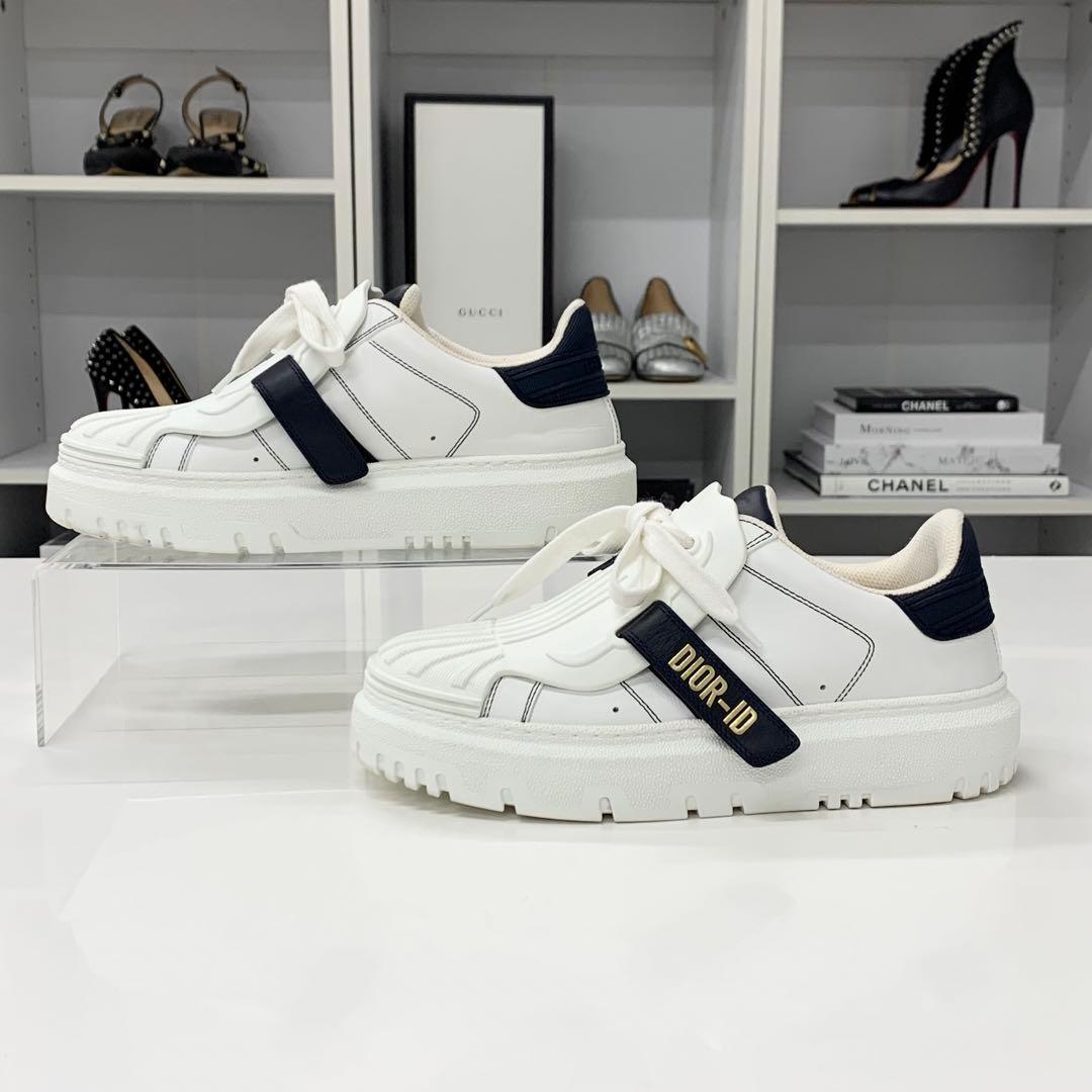 Dior Id Logo Leather Velcro Sneakers — view 2