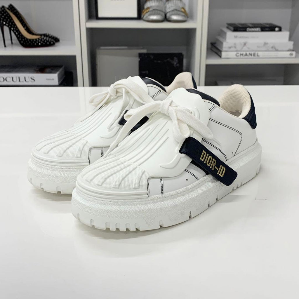 Dior Id Logo Leather Velcro Sneakers — view 3