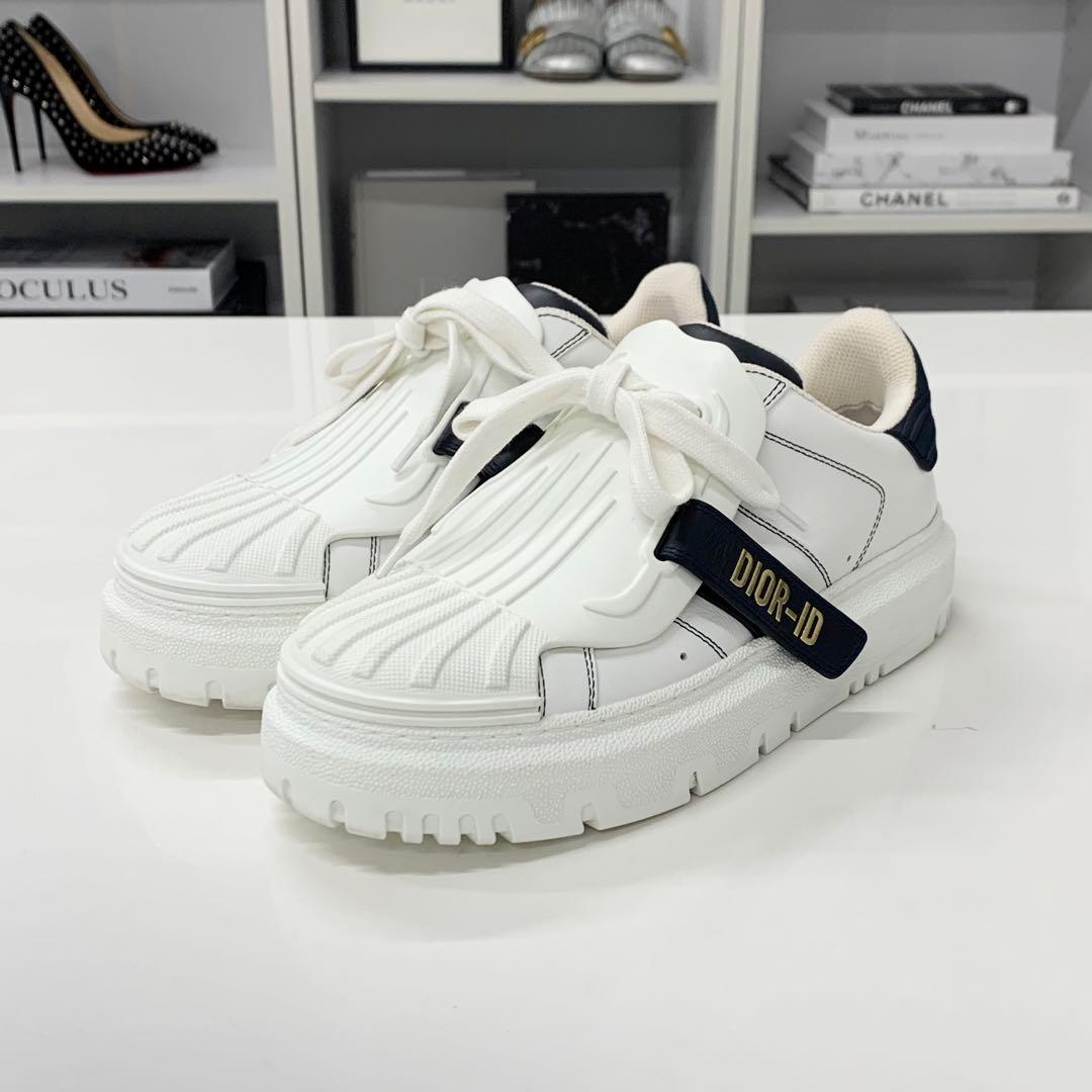 Dior Id Logo Leather Velcro Sneakers — view 3