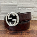 Gucci GG Guccissima Interlocking G Bangle Leather Bracelet