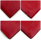 Hermes Bearn Souffle Red Fold Wallet Bifold Leather — view 8