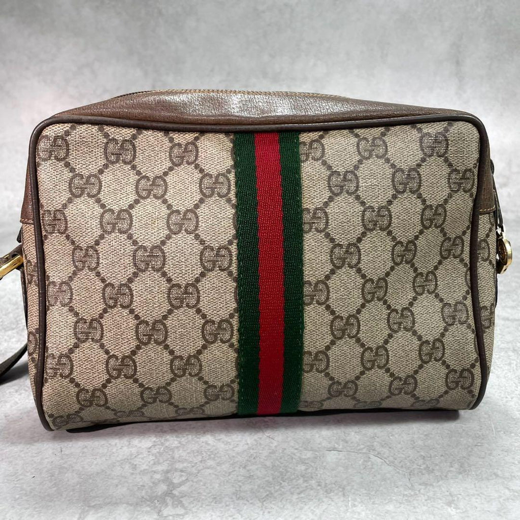 Gucci GG Sherry Line Shoulder Bag Brown Leather — view 3