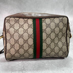 Gucci GG Sherry Line Shoulder Bag Brown Leather — view 3