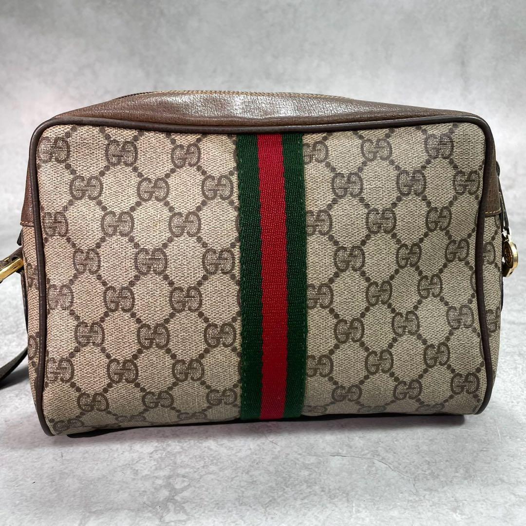 Gucci GG Sherry Line Shoulder Bag Brown Leather — view 3