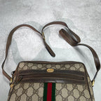 Gucci GG Sherry Line Shoulder Bag Brown Leather — view 4