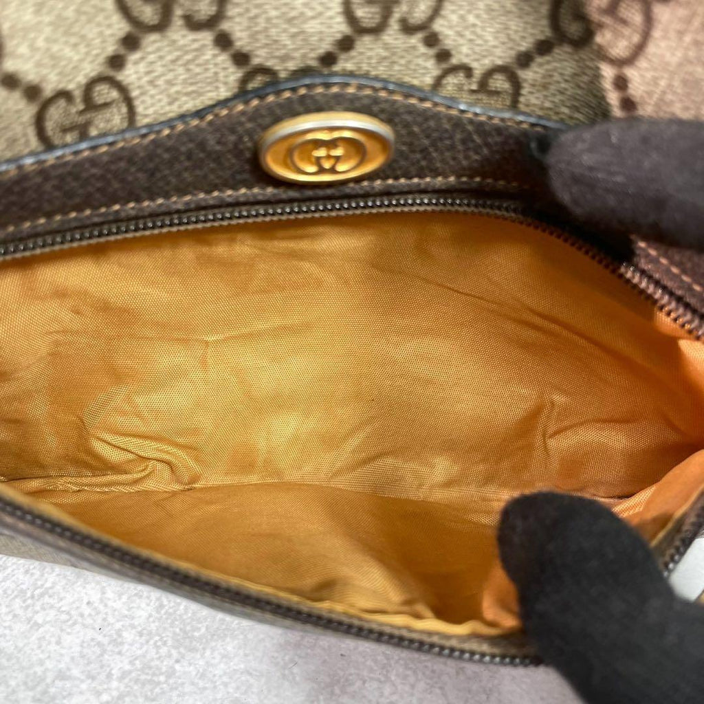 Gucci GG Sherry Line Shoulder Bag Brown Leather — view 6