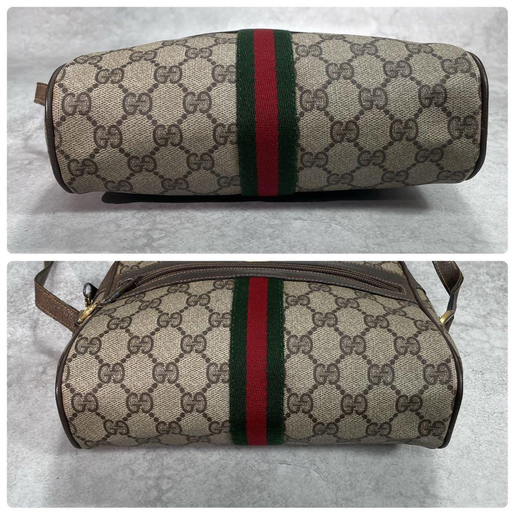 Gucci GG Sherry Line Shoulder Bag Brown Leather — view 8