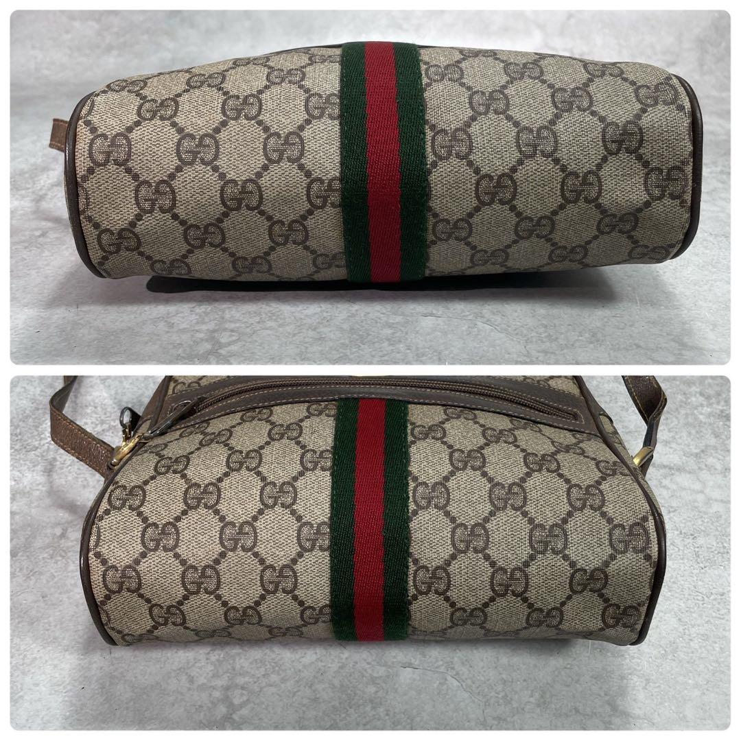 Gucci GG Sherry Line Shoulder Bag Brown Leather — view 8