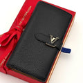 Louis Vuitton Wallet LV Vertical Black Leather