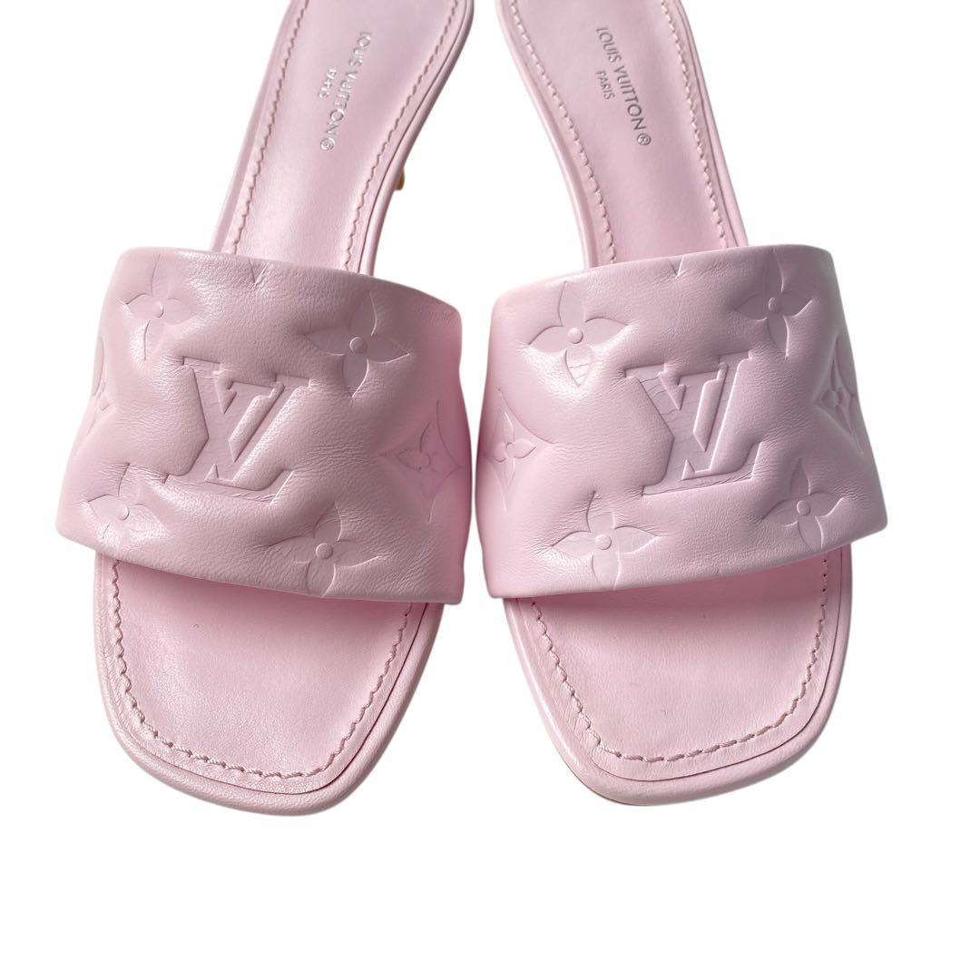 Louis Vuitton Monogram Mule Sandals Pink — view 8