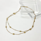 Celine Triomphe Pearl Double Necklace Choker