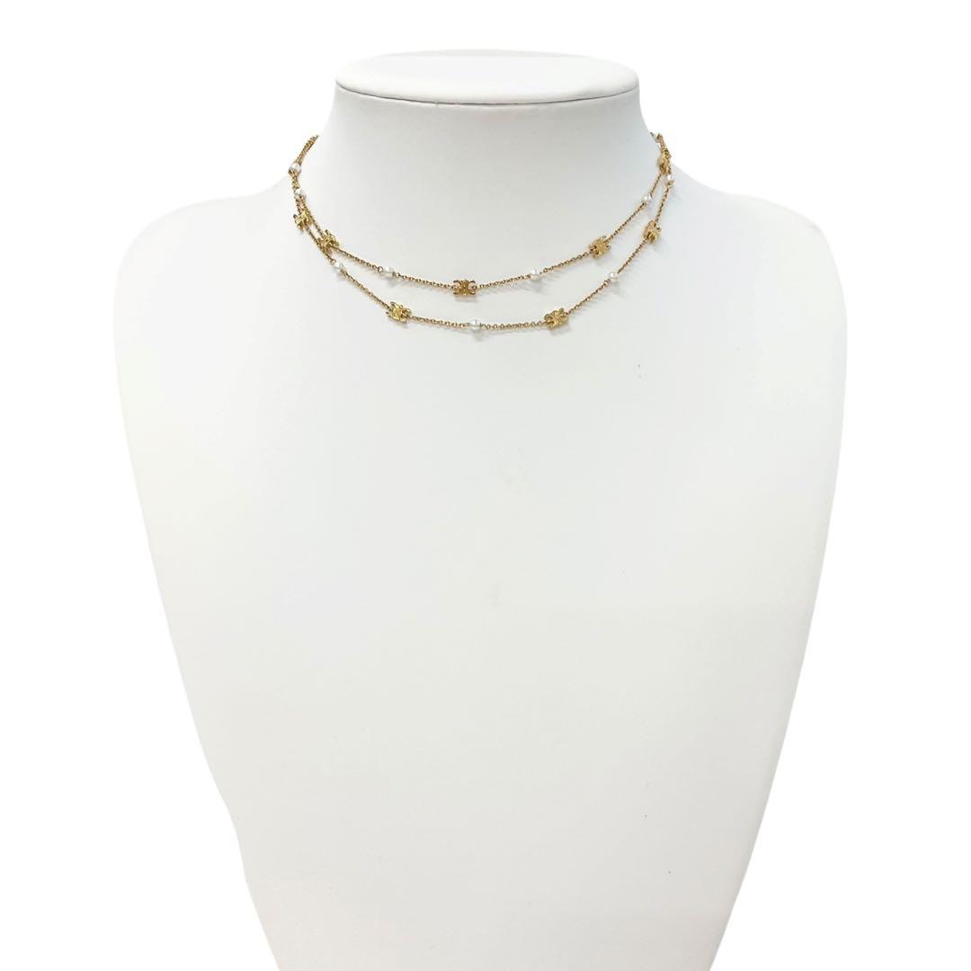 Celine Triomphe Pearl Double Necklace Choker — view 8