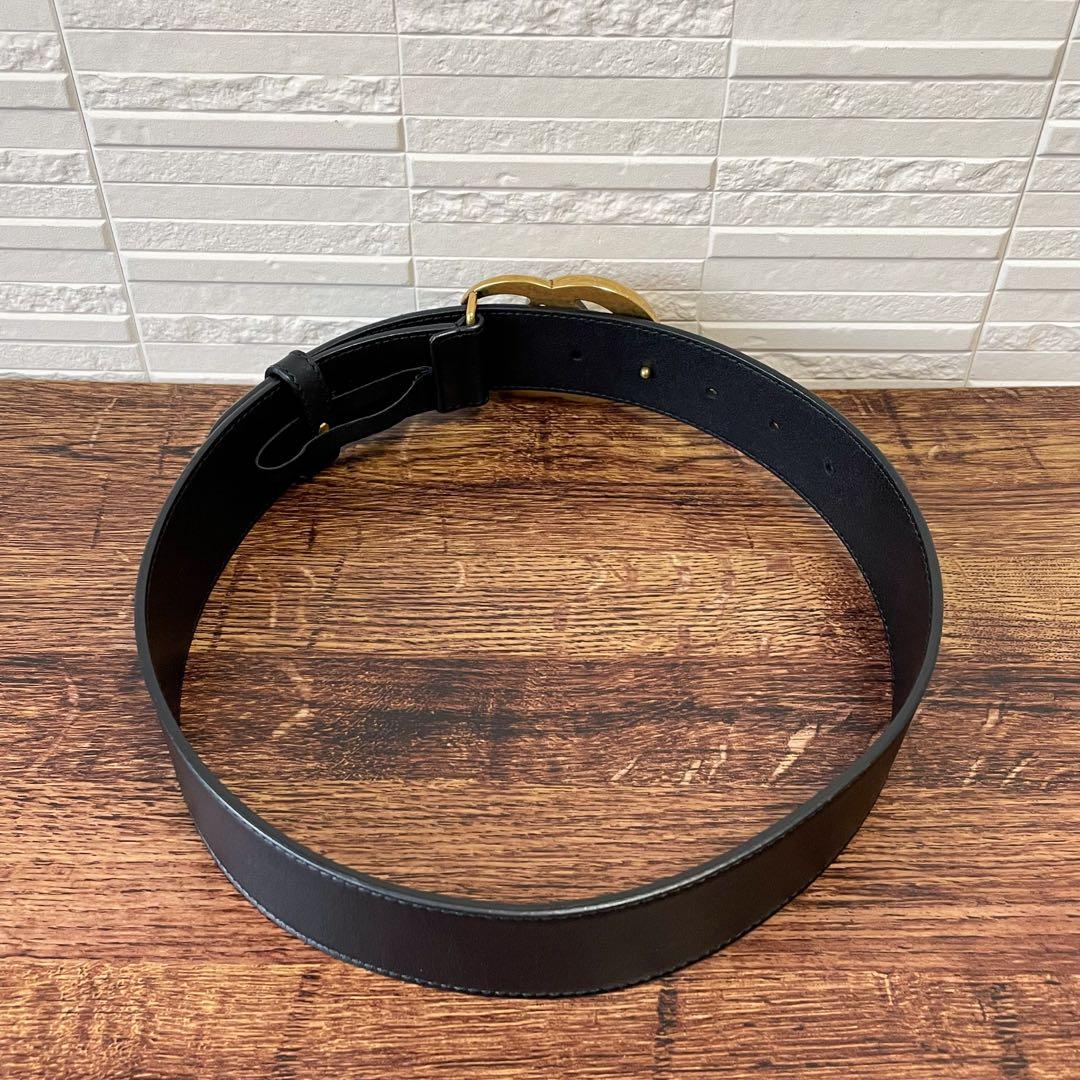 Gucci GG Marmont Belt Gold Buckle Leather Black — view 5