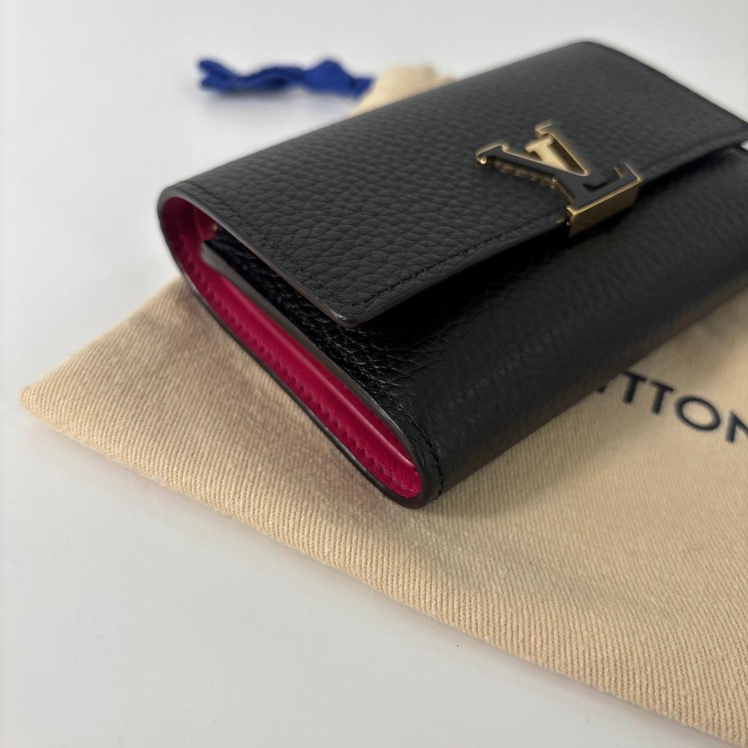 Louis Vuitton IC Capucines Compact Trifold Wallet Black — view 6