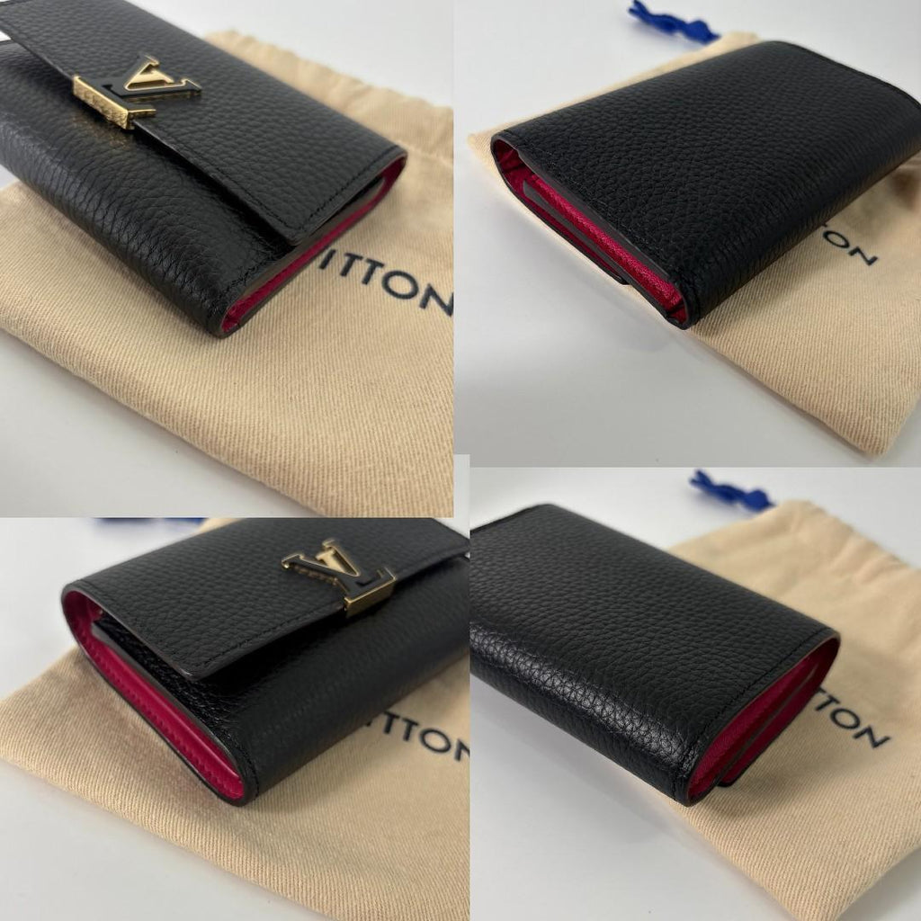 Louis Vuitton IC Capucines Compact Trifold Wallet Black — view 8
