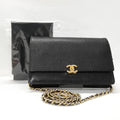 Chanel Class Caviar Leather Chain Wallet Black Shoulder Bag