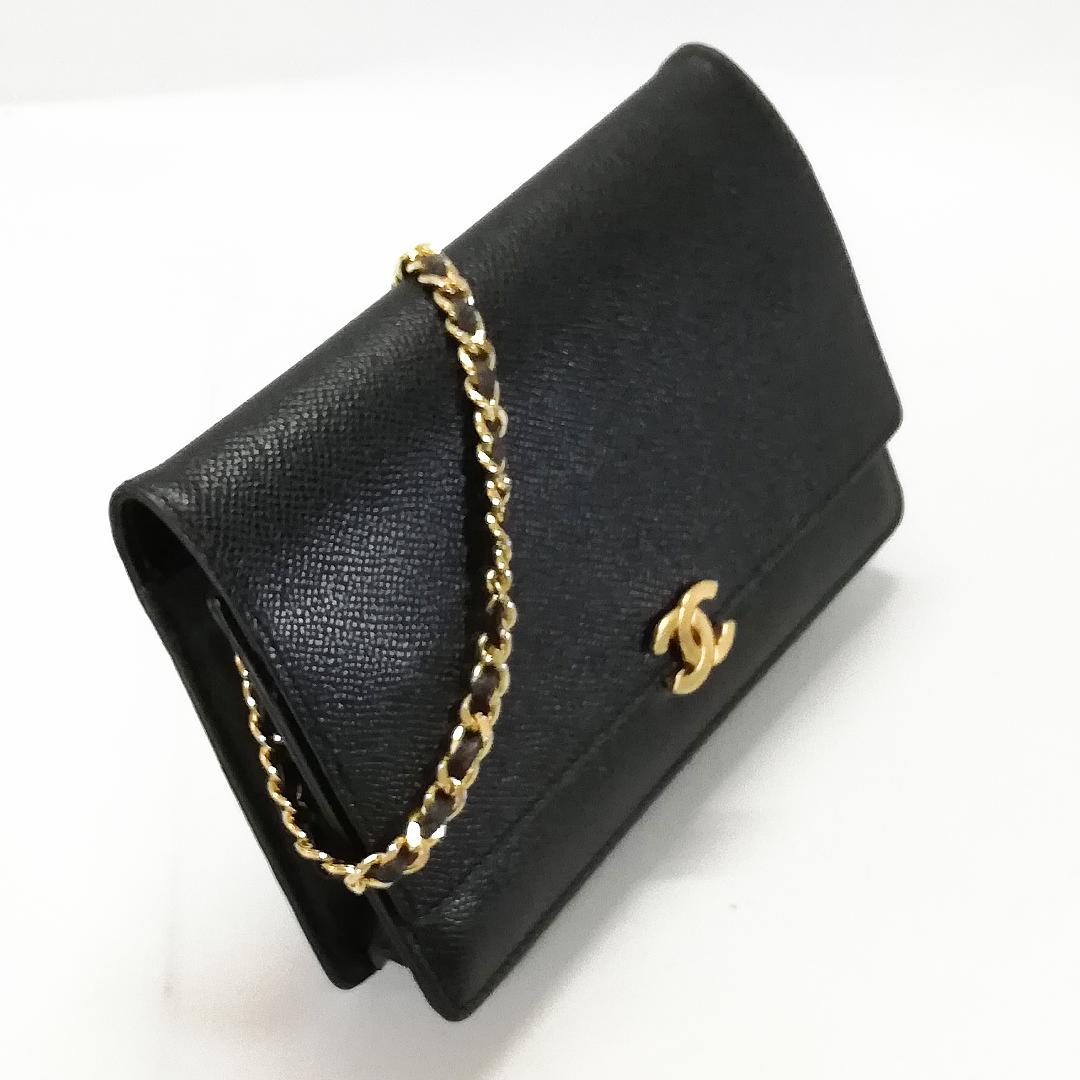 Chanel Class Caviar Leather Chain Wallet Black Shoulder Bag — view 2