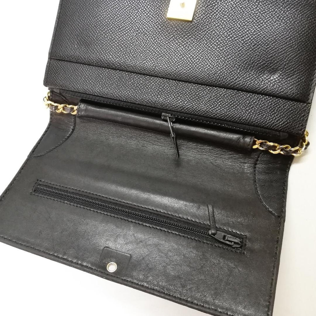 Chanel Class Caviar Leather Chain Wallet Black Shoulder Bag — view 6