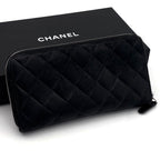 Chanel Quilted Lambskin Zip Around Wallet Black — view 2