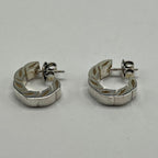 Bottega Veneta Tide Hoop Earrings Silver — view 2