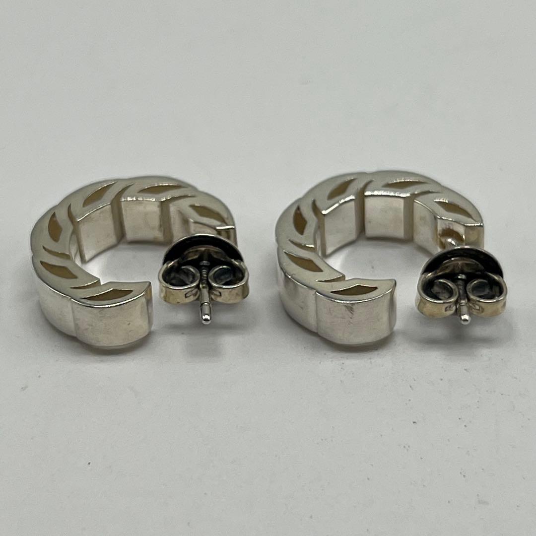Bottega Veneta Tide Hoop Earrings Silver — view 5