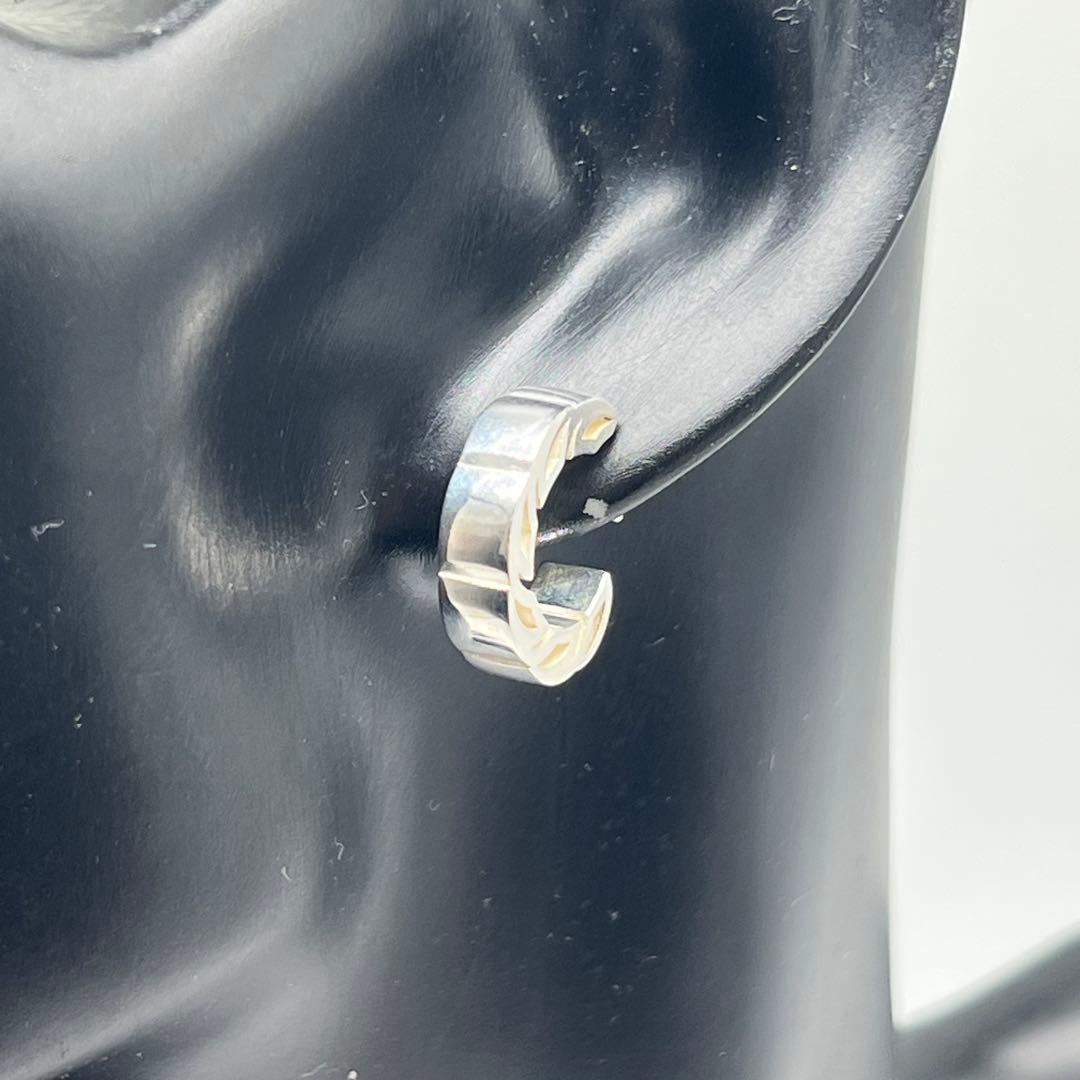 Bottega Veneta Tide Hoop Earrings Silver — view 8