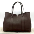 Hermes Garden Party PM Negonda Chocolat Tote Brown