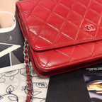 Chanel Chain Wallet Pink Coco Quilted Shoulder — view 4
