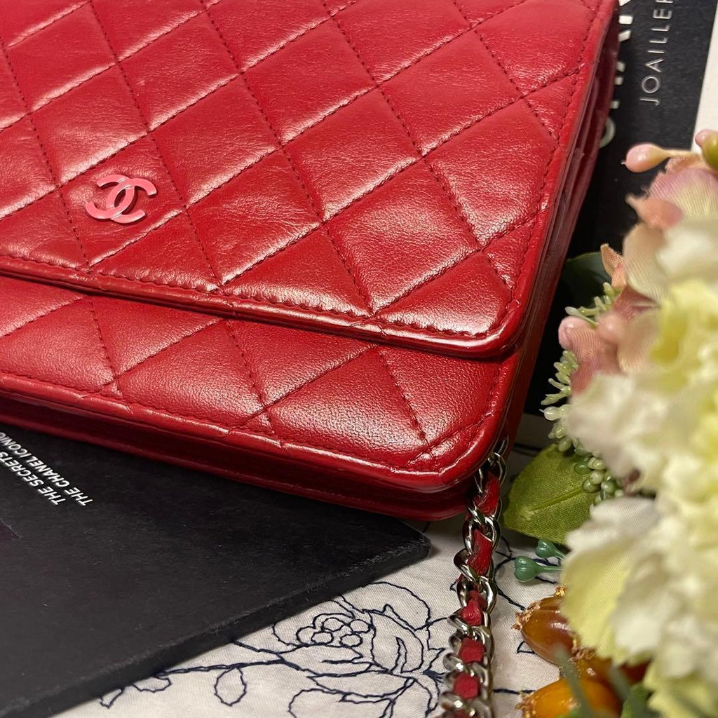 Chanel Chain Wallet Pink Coco Quilted Shoulder — view 5