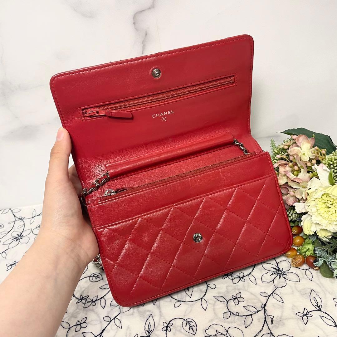 Chanel Chain Wallet Pink Coco Quilted Shoulder — view 9