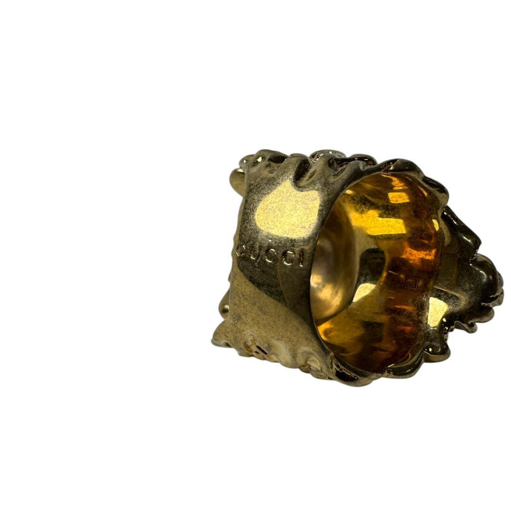 Gucci Lion Head Crystal Ring — view 6