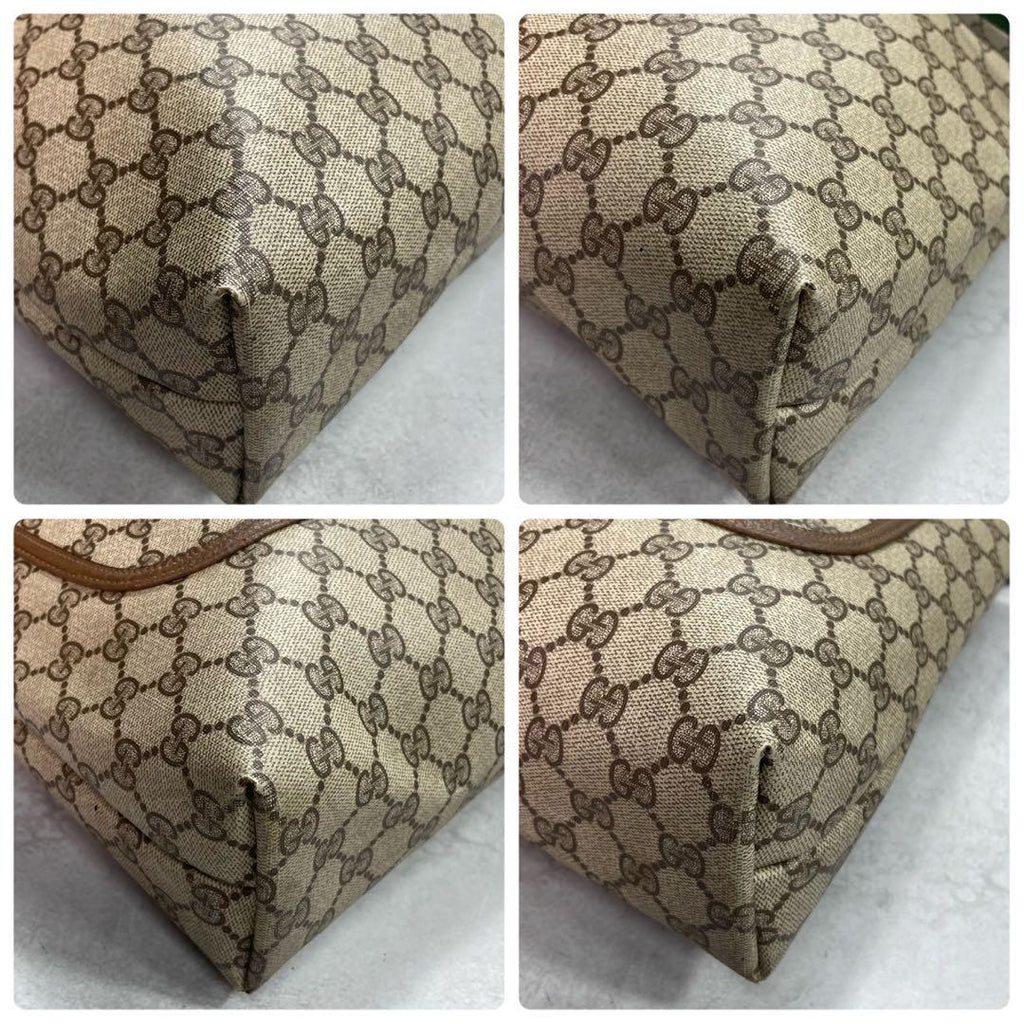 Gucci GG Sherry Line Tote Brown Logo Leather — view 9