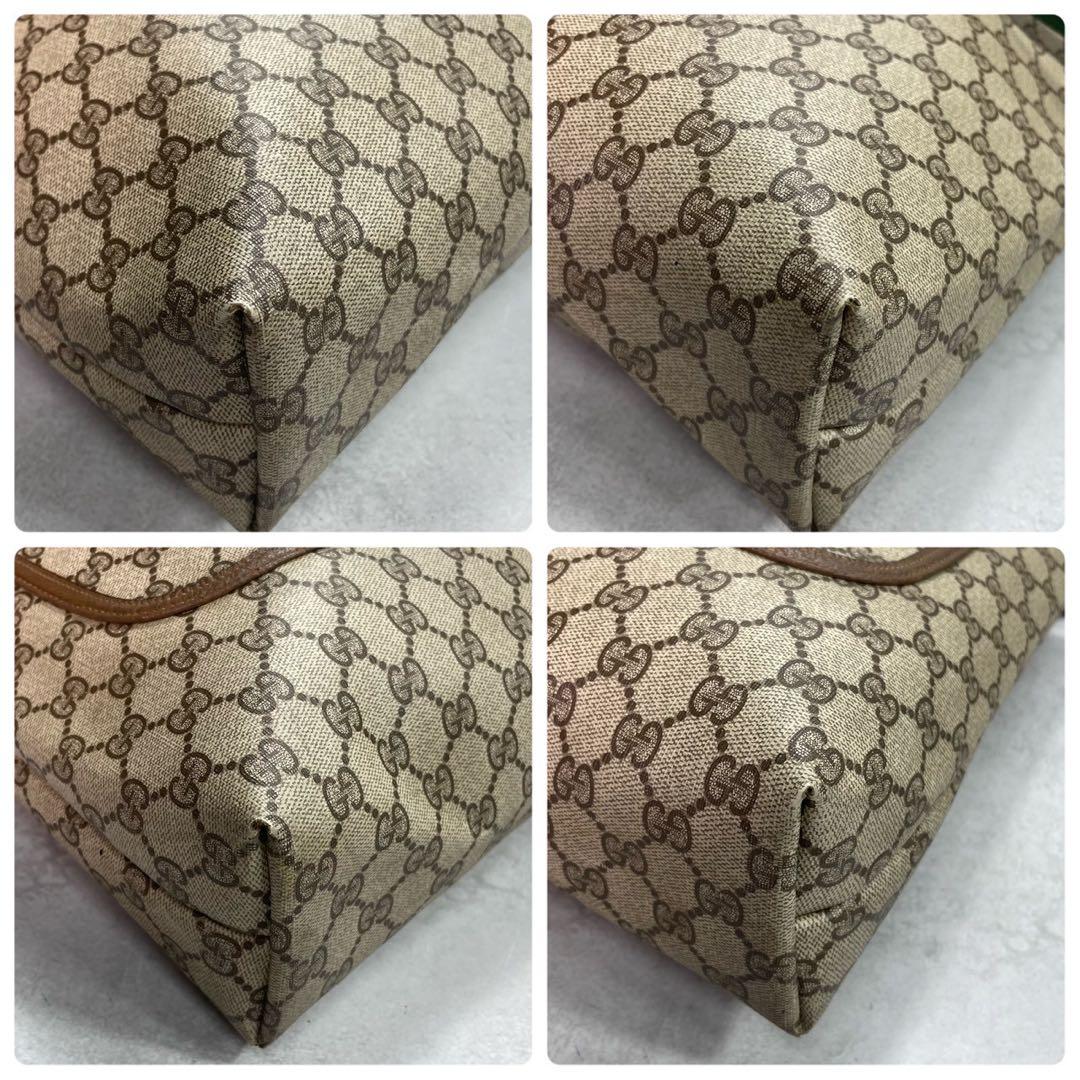 Gucci GG Sherry Line Tote Brown Logo Leather — view 9