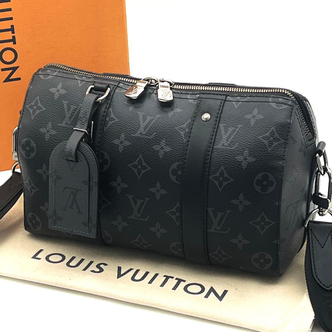 Louis Vuitton Monogram Eclipse City Keepall Shoulder Bag That Goes With Any Outfit
