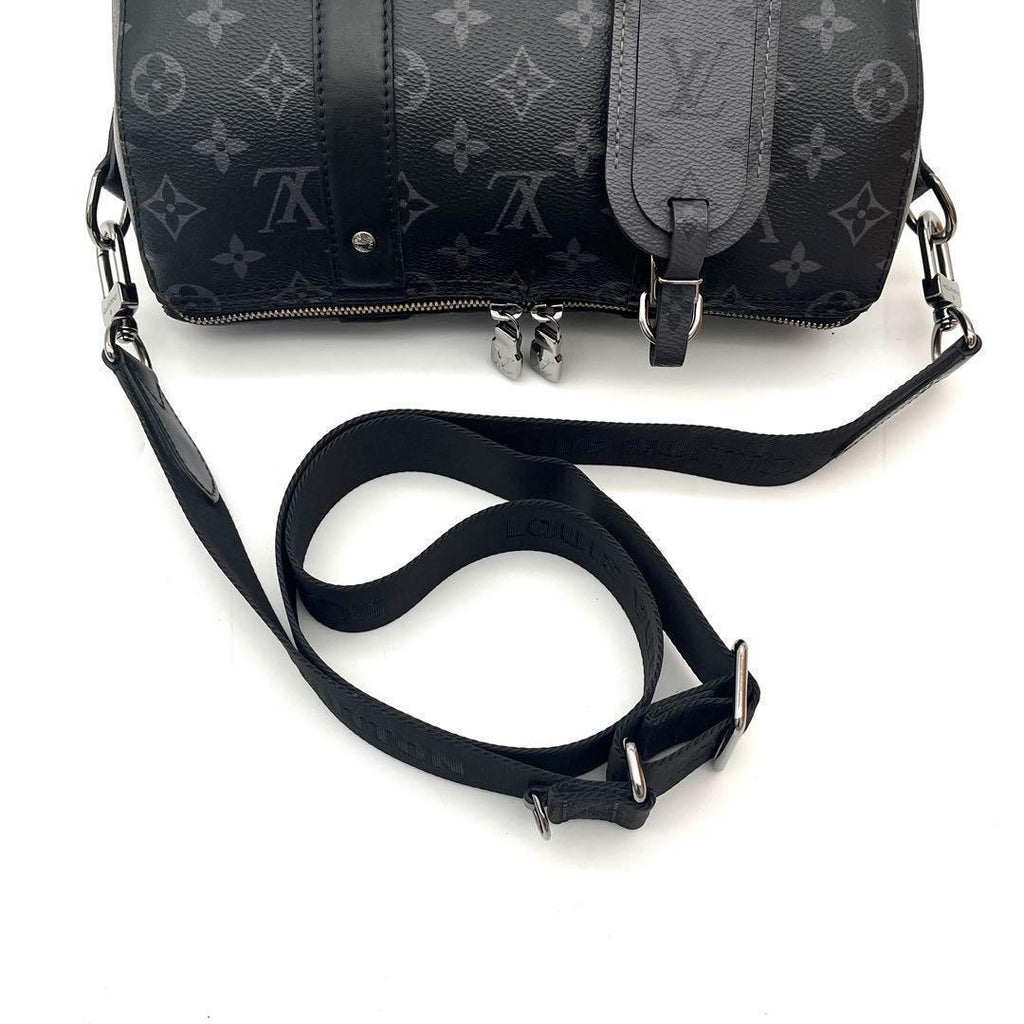 Louis Vuitton Monogram Eclipse City Keepall Shoulder Bag That Goes With Any Outfit