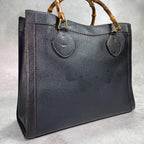 Gucci Handbag Diana Bamboo Black Leather