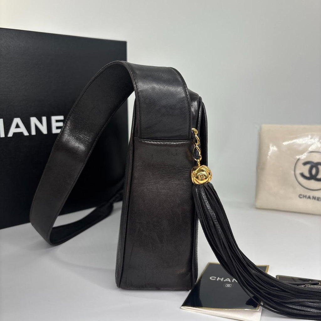 Chanel CC Logo Lambskin Shoulder Bag — view 4