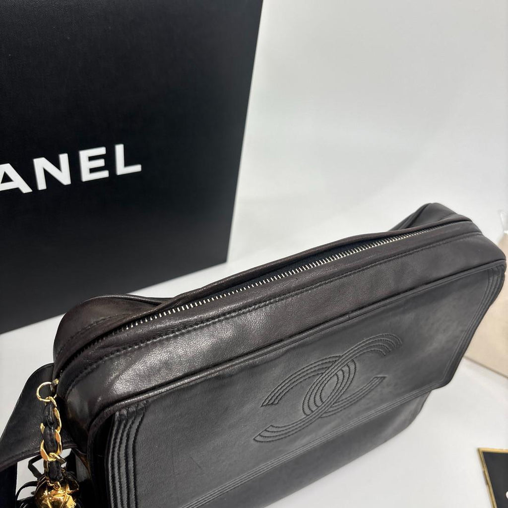 Chanel CC Logo Lambskin Shoulder Bag — view 6