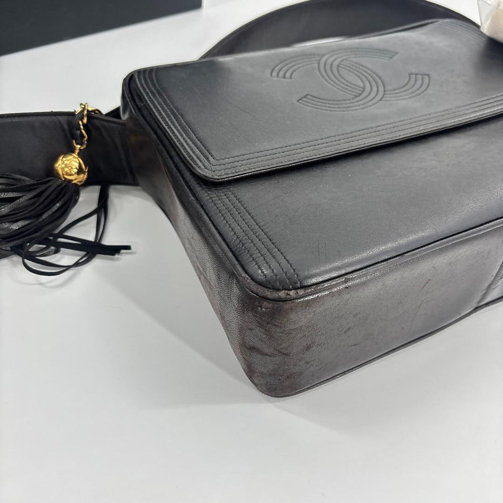 Chanel CC Logo Lambskin Shoulder Bag — view 7