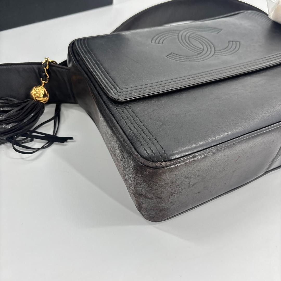 Chanel CC Logo Lambskin Shoulder Bag — view 7