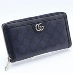 Gucci Ophidia Zip Around Wallet Navy