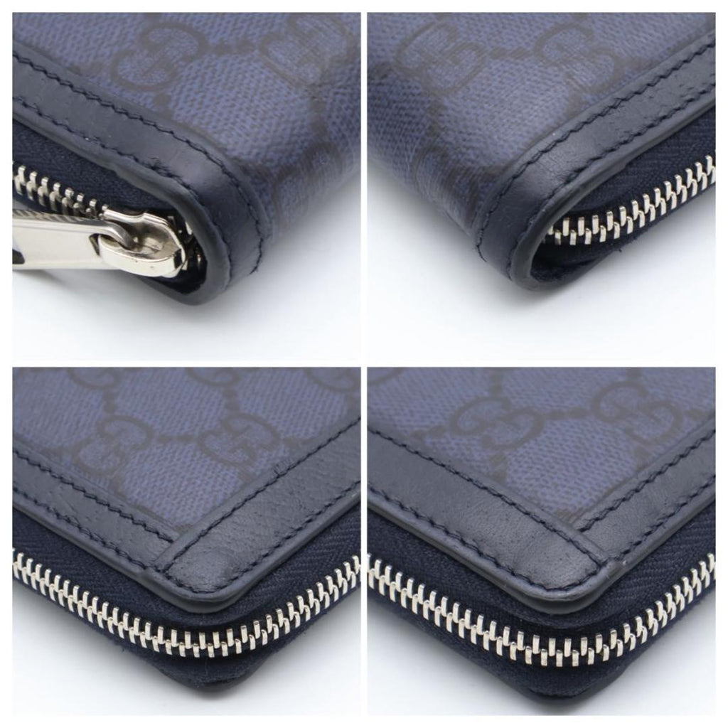 Gucci Ophidia Zip Around Wallet Navy — view 8