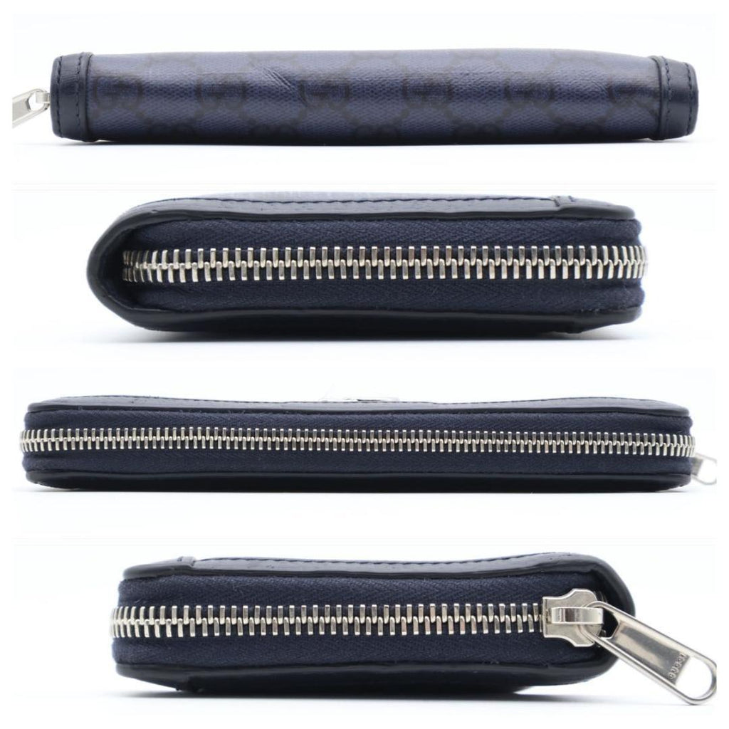 Gucci Ophidia Zip Around Wallet Navy — view 9