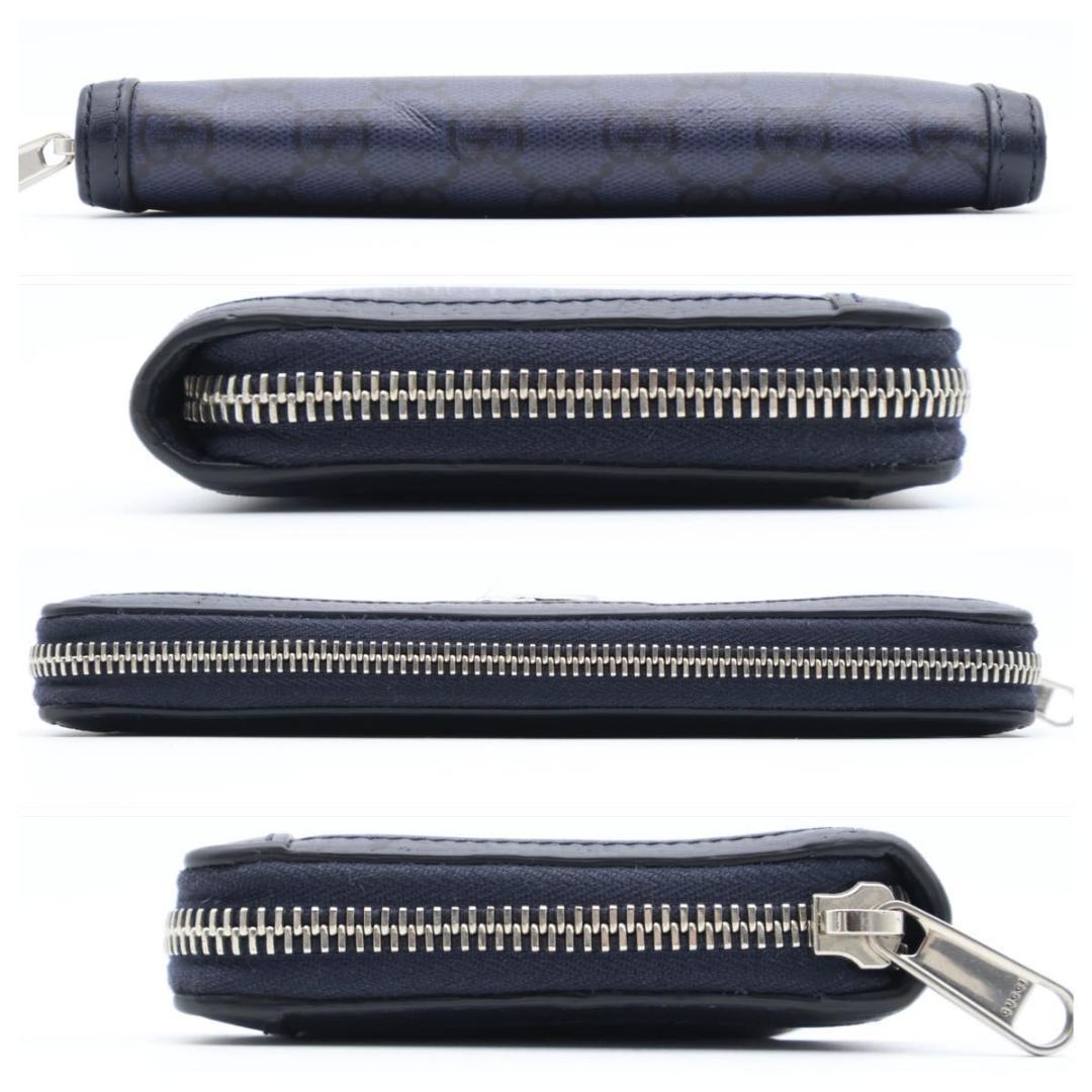 Gucci Ophidia Zip Around Wallet Navy — view 9